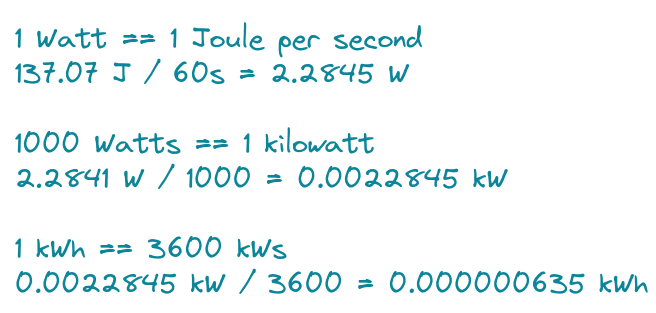 Energy Calculation