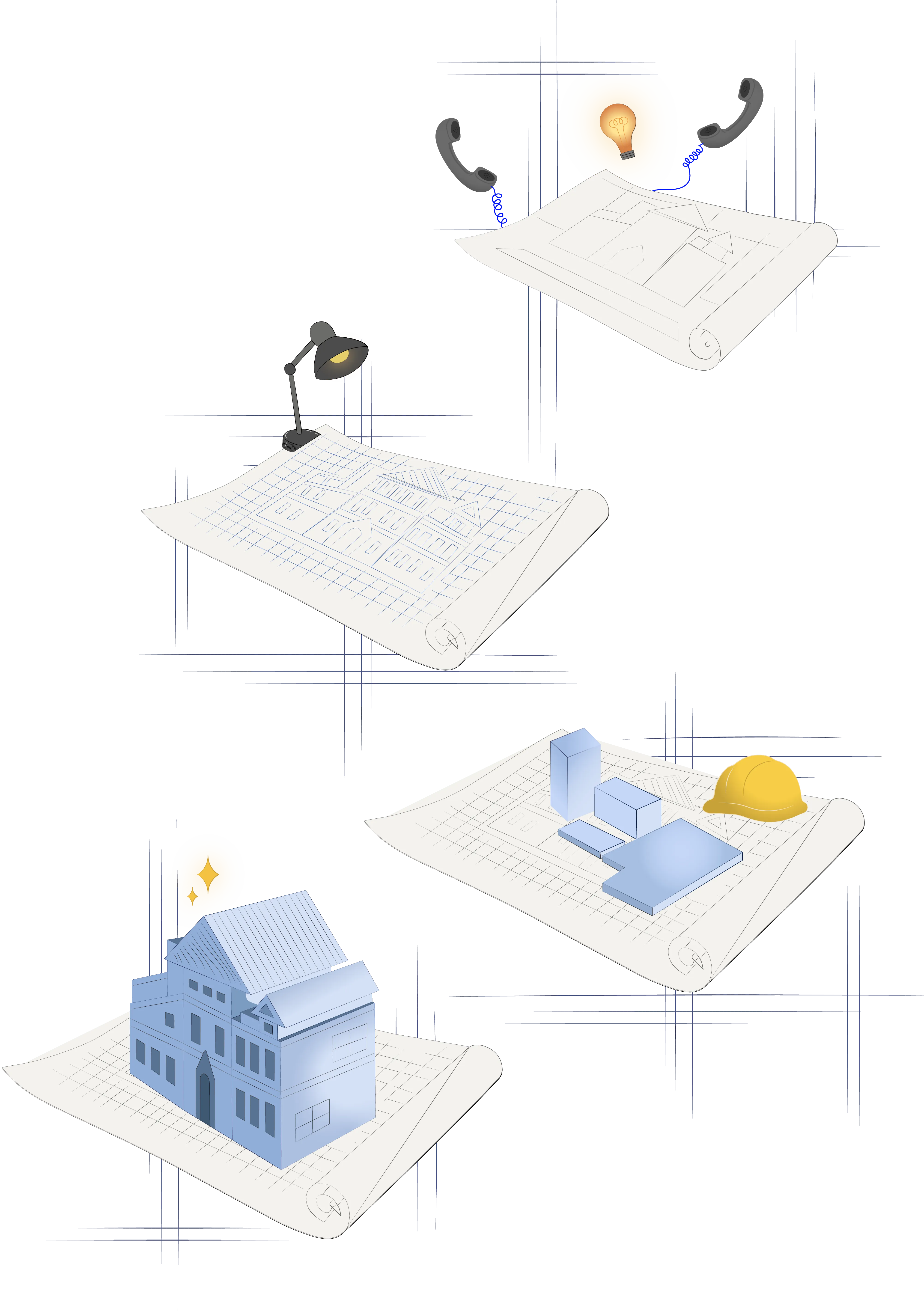 Vision illustration showing future technology and innovation
